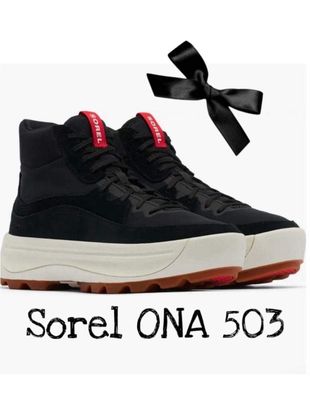 Sorel Black High-Top Sneaker Boots